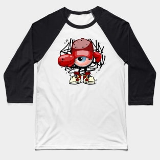 Monster Eye Teenager Graffiti Baseball T-Shirt